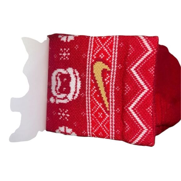 3 Nike ELITE Crew Basketball Socks CHRISTMAS red santa holidays W4-6 Y3-5 - Picture 3 of 3